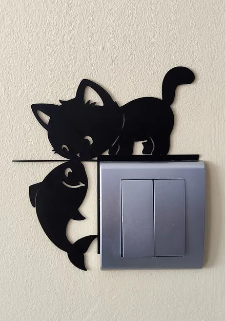 Trang trí công tắc đèn – Mèo 2 - Image 2
