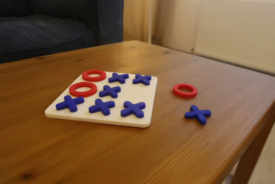 Bộ Cờ Caro Tic-Tac-Toe In 3D Tùy Chỉnh (Custom 3D Printed Tic-Tac-Toe Game) - Image 1