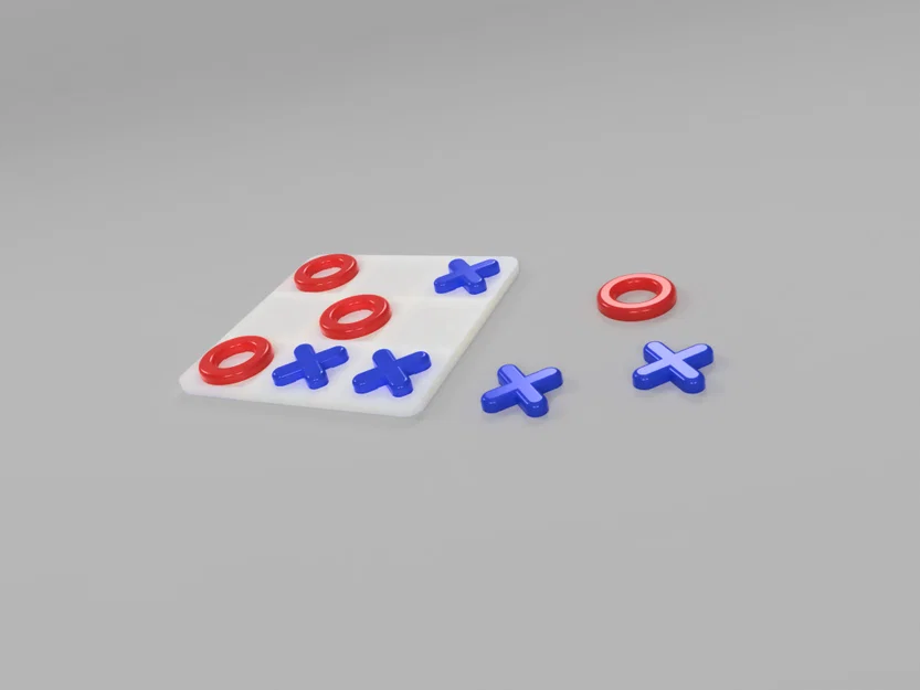 Bộ Cờ Caro Tic-Tac-Toe In 3D Tùy Chỉnh (Custom 3D Printed Tic-Tac-Toe Game) - Image 2