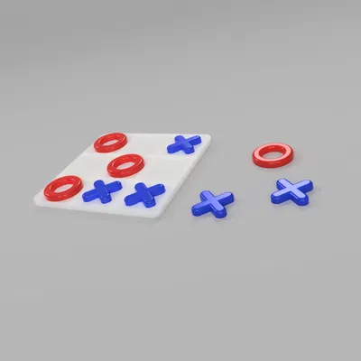 Bộ Cờ Caro Tic-Tac-Toe In 3D Tùy Chỉnh (Custom 3D Printed Tic-Tac-Toe Game)