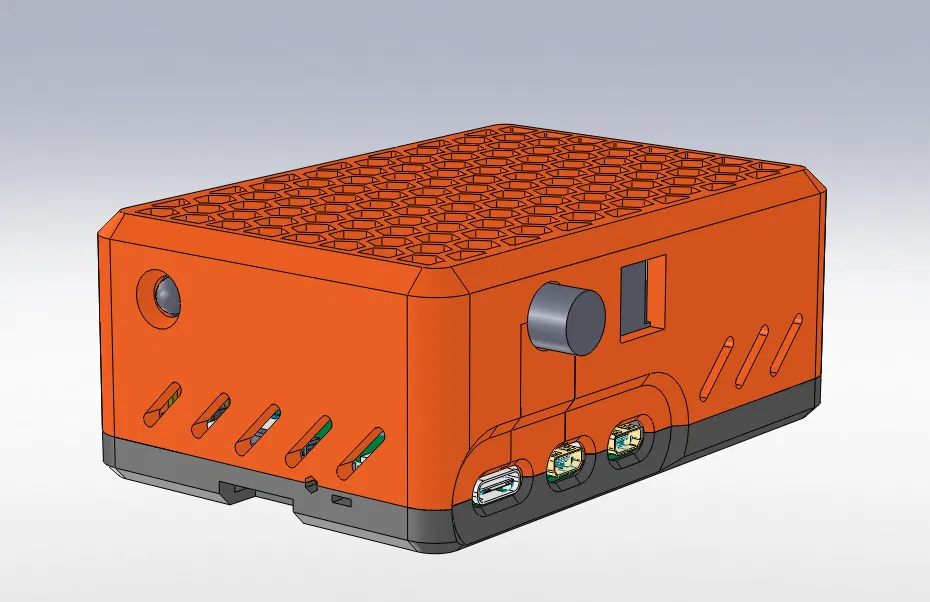 Vỏ Case Raspberry Pi 5 kết hợp 52PI NVDIGI HAT - Thiết kế nắp chia đôi - Image 3