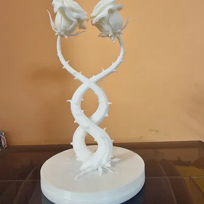 Đèn 2 Bông Hồng Đan Xen (2 Intertwined Roses – Lamp)