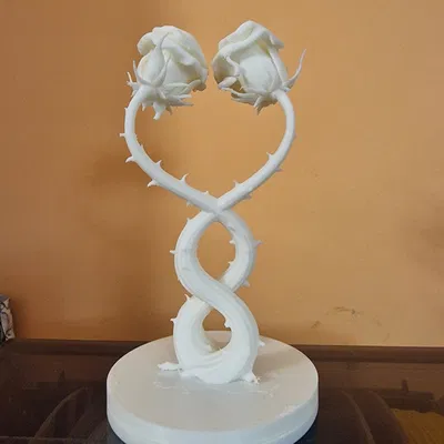 Đèn 2 Bông Hồng Đan Xen (2 Intertwined Roses – Lamp)