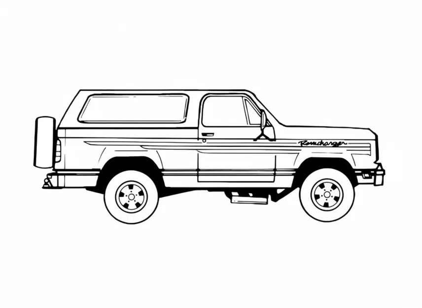 Mẫu Dodge Ram Charger 1985 dạng ốp tường (Flat Wall Model) - Image 1