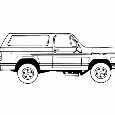 Mẫu Dodge Ram Charger 1985 dạng ốp tường (Flat Wall Model)
