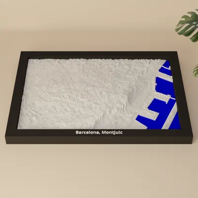 Barcelona, Montjuic, Tây Ban Nha - Mô hình 3D thu nhỏ