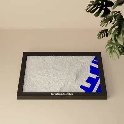 Barcelona, Montjuic, Tây Ban Nha - Mô hình 3D thu nhỏ