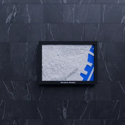 Barcelona, Montjuic, Tây Ban Nha - Mô hình 3D thu nhỏ