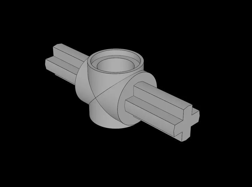 Trục Technic 3L có lỗ pin vuông góc ở giữa (Lego Compatible 27940.dat) - Image 1