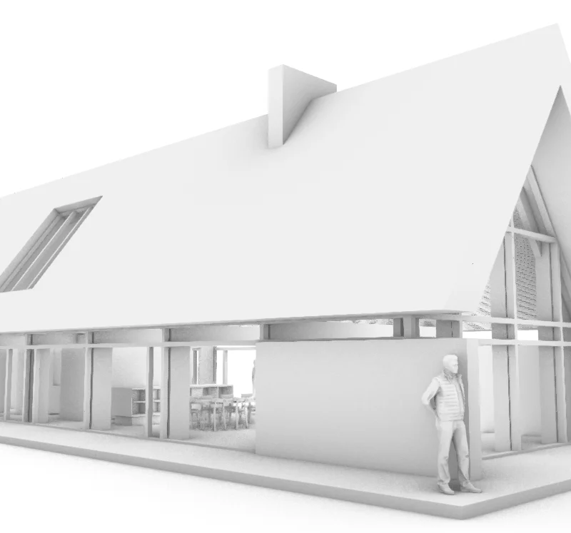 Mô hình 3D Skagen Klitgård House của PAX Architects