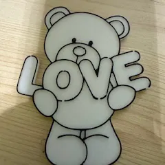 LoveBear – Gấu nhỏ cầm bảng “love”