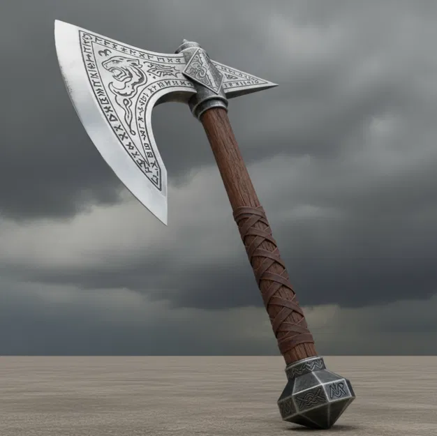 Rìu thời Trung Cổ cho cosplay hoặc trang trí - Image 1