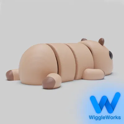 Capybara dẻo khớp nối (Flexi) + móc khóa (Keychain)