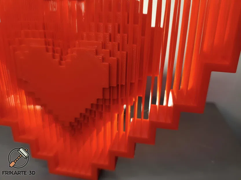 Pixel Heart String Art – Trái Tim Pixel Lơ Lửng Phong Cách Retro - Image 2