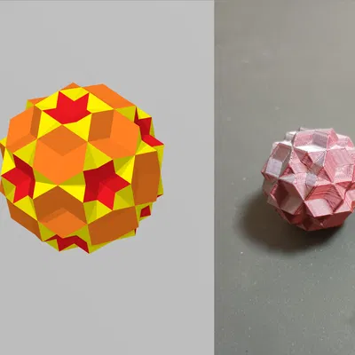Tổ hợp gồm sáu khối rhombic icosahedron