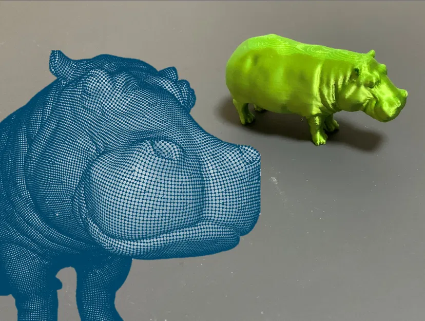 Hà mã (Hippo/Hippopotamus) - đường viền 3D - Image 1