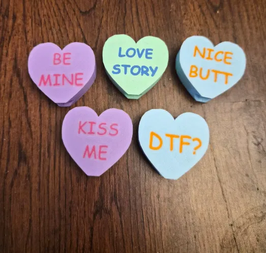 Nút Cắm Ống Hút Kẹo Trái Tim Lời Nhắn (Conversation Hearts Straw Toppers) - Image 2
