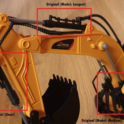 Bộ Ống Xy-lanh Thủy lực cho ZMX Toy Excavator (ZMX Toy Excavator Ram Tube Set)