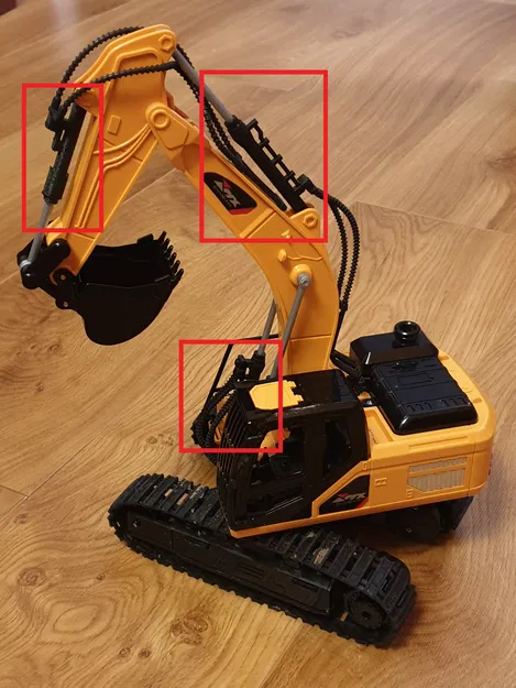 Bộ Ống Xy-lanh Thủy lực cho ZMX Toy Excavator (ZMX Toy Excavator Ram Tube Set) - Image 5