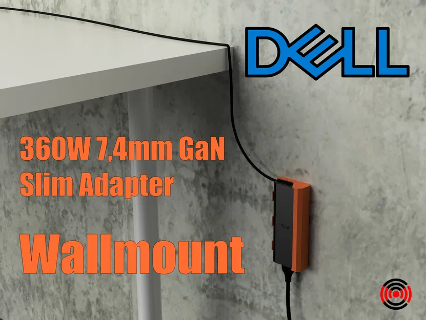 Giá đỡ sạc Dell 360W GaN Slim - Gắn tường hoặc để bàn - Image 1