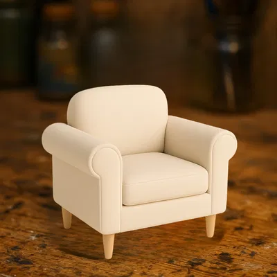 Mô hình Mini Armchair – Ghế bọc nệm hiện đại
