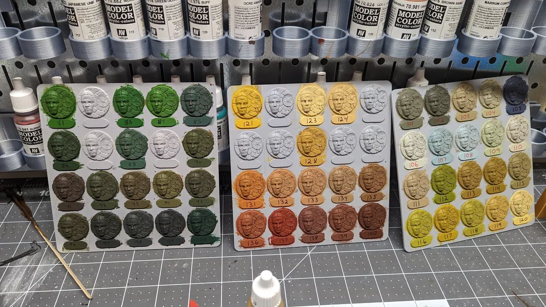 Bảng Swatch Mẫu Sơn cho Miniature Painting - Image 1