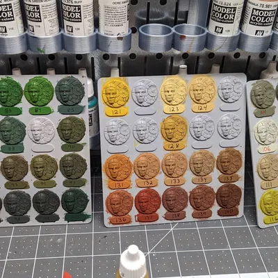 Bảng Swatch Mẫu Sơn cho Miniature Painting