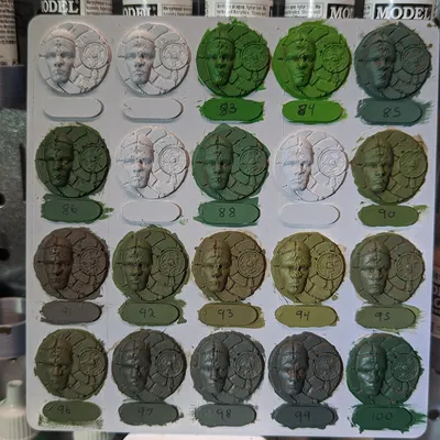 Bảng Swatch Mẫu Sơn cho Miniature Painting