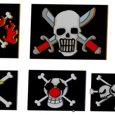 One Piece Jolly Rogers – Bộ biểu tượng cờ hải tặc