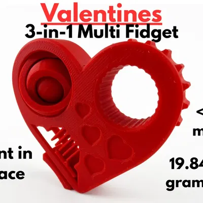 Valentines 3-in-1 Multi Fidget – Fidget hình trái tim 3-trong-1
