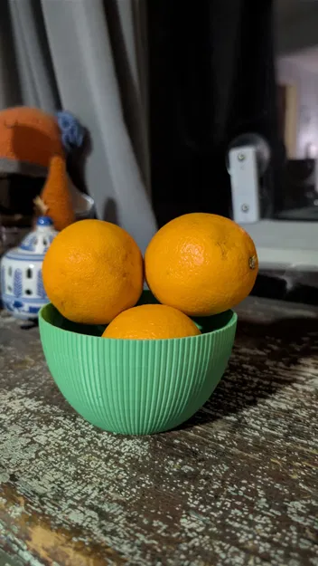 Chậu trồng cây dạng bát vân kẻ sọc (12cm x 8.5cm) - Image 4