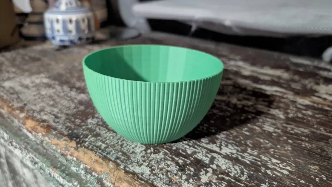 Chậu trồng cây dạng bát vân kẻ sọc (12cm x 8.5cm) - Image 7