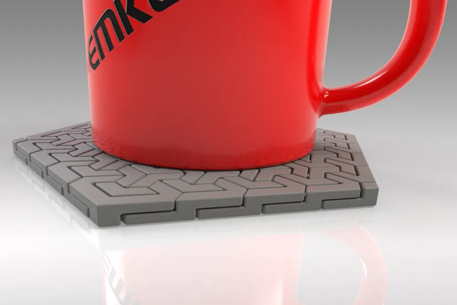 Miếng lót ly Chainmail – Phụ kiện bàn 3D in phong cách - Image 2