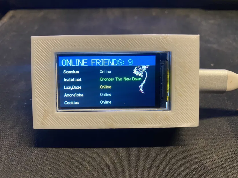 ESP32 Steam Friends Tracker – Màn hình theo dõi bạn bè Steam để bàn - Image 2