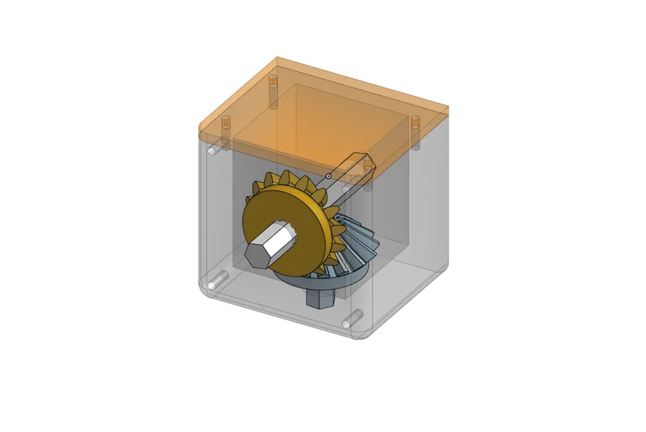 Hộp số 90 độ, tỷ số 1:1, đầu vào/ra hex 0.5 inch - Image 1