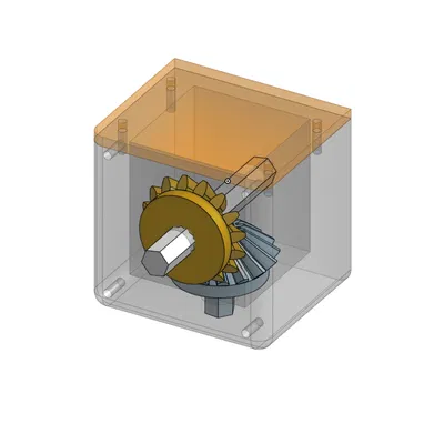 Hộp số 90 độ, tỷ số 1:1, đầu vào/ra hex 0.5 inch