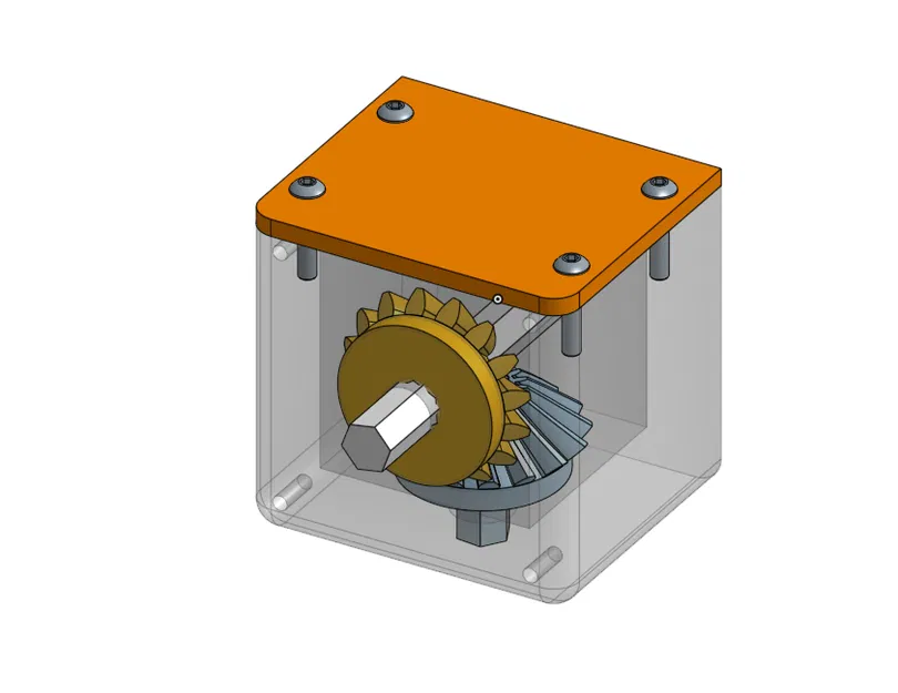 Hộp số 90 độ, tỷ số 1:1, đầu vào/ra hex 0.5 inch - Image 2