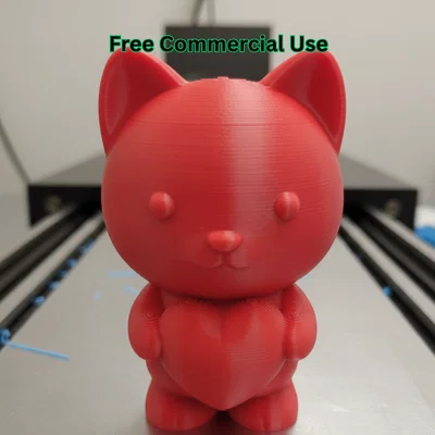 Figure Love Cat Valentine – Mèo Chibi Ôm Trái Tim