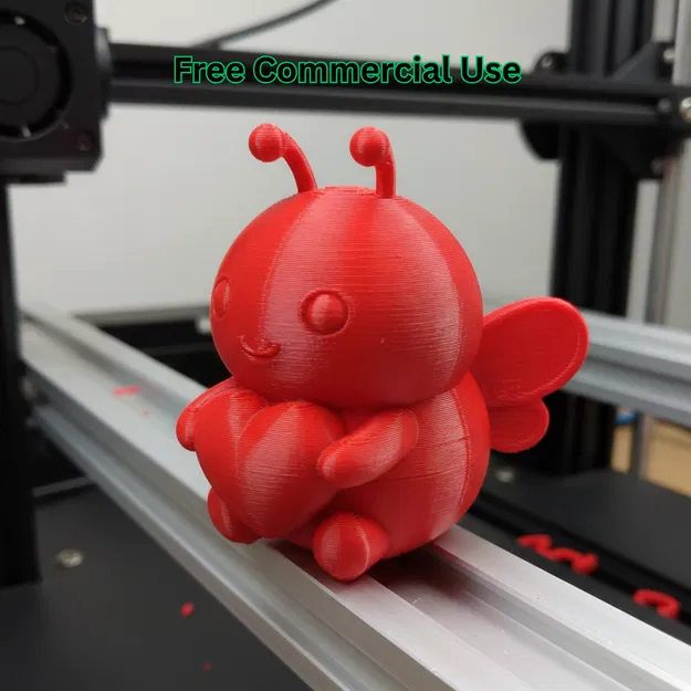 Mô Hình Love Bee Valentine Figure – Ong Dễ Thương Ôm Trái Tim - Image 1