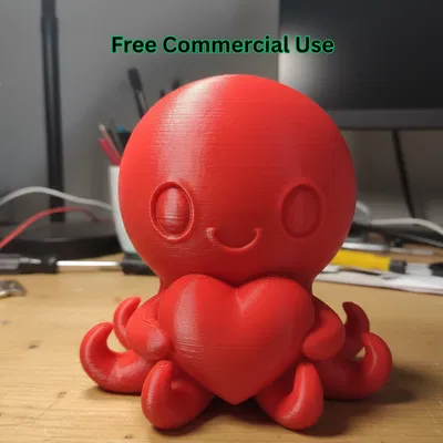 Tượng Bạch Tuộc Trái Tim Valentine (Heart Octopus Valentine Figure)