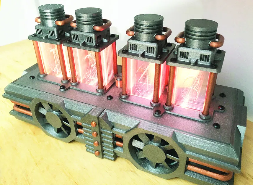 Đồng hồ Steampunk Digital Nixie Clock - Image 3