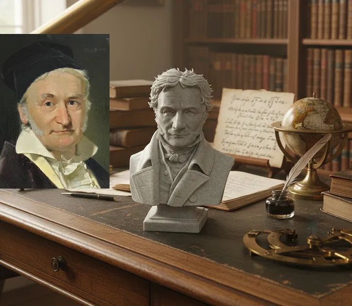 Johann Carl Friedrich Gauß (Gauss) – Tượng bán thân - Image 1