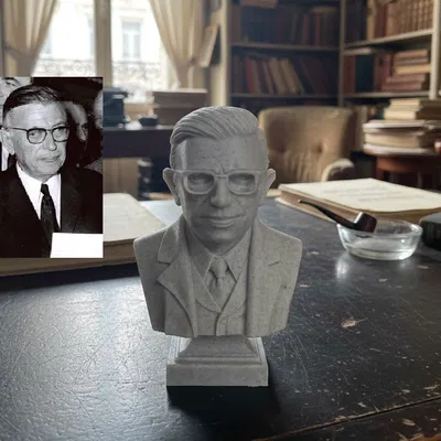 Jean‑Paul Charles Aymard Sartre – Bust