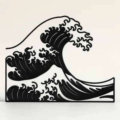 Tranh treo tường Sóng Hokusai (Hokusai Wave Wall Art)