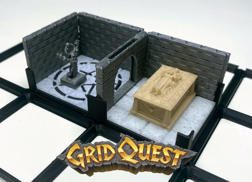 GridQuest SARCOPHAGUS / COFFIN (The Gridfinity Game) – Quan tài/mộ đá mở được - Image 2
