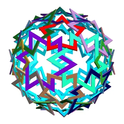 STAR TRUNCATED ICOSAHEDRAL POLYLINK 1