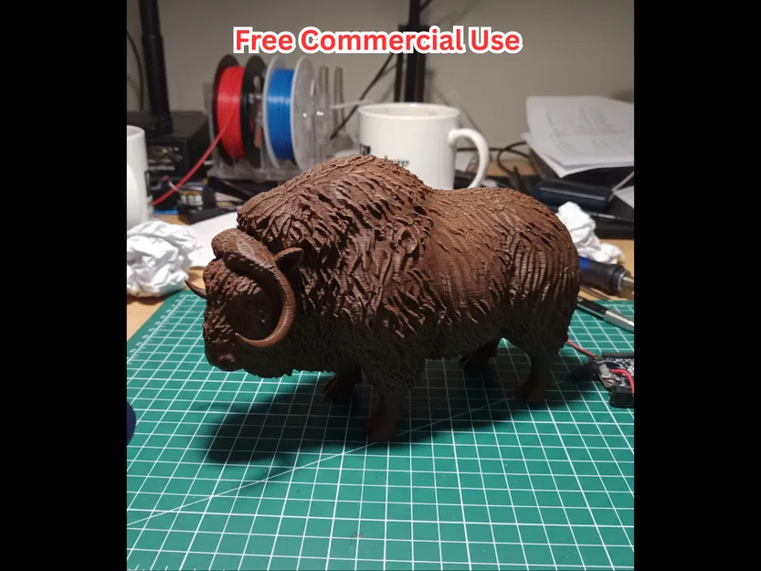 Tượng Bò Xạ Hương Bán Hiện Thực - Image 1