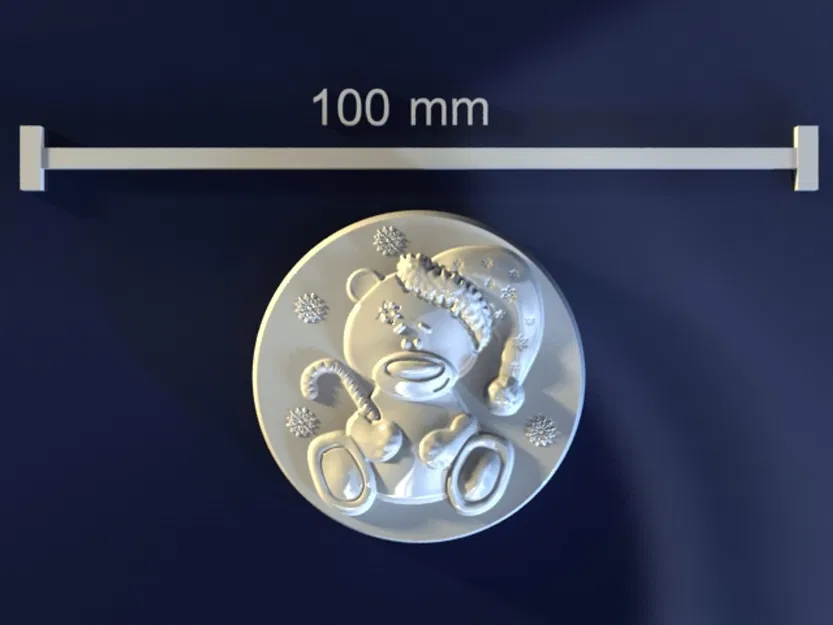 Khuôn Gấu Giáng Sinh (Christmas Bear) – Mẫu 3D Chất Lượng Cao - Image 1