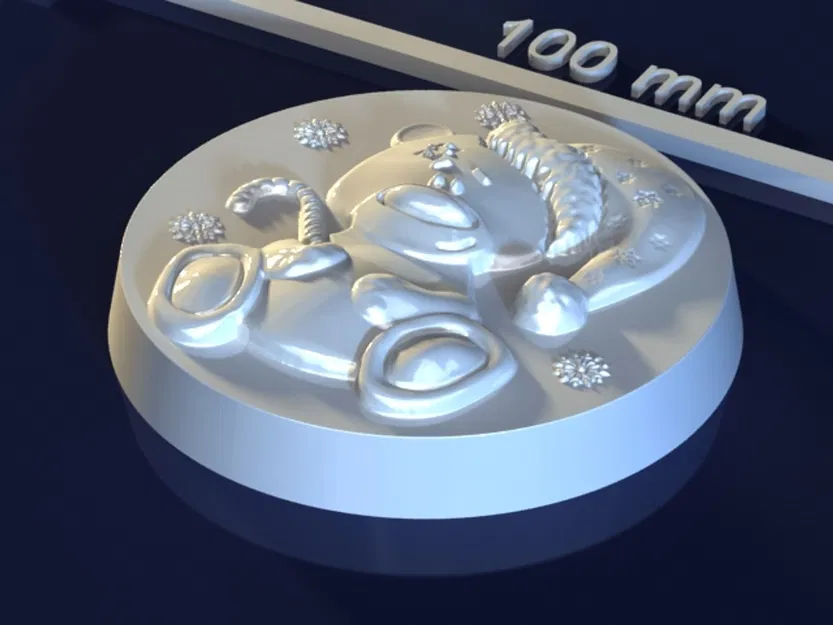 Khuôn Gấu Giáng Sinh (Christmas Bear) – Mẫu 3D Chất Lượng Cao - Image 3