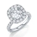Nhẫn đính hôn kim cương tròn Halo 1ct – CAD 3D sẵn sàng in 3D - Thumbnail 1